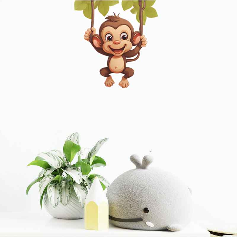 Sevimli Küçük Maymun Oturma Od - Pvc Panel Background incelemesi ve fiyatı