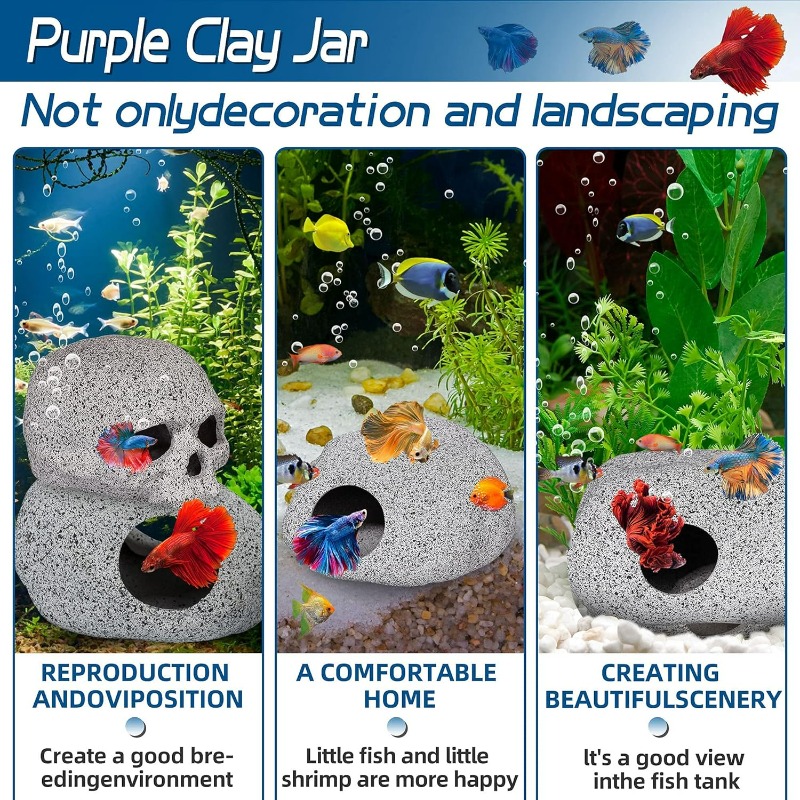 Akvaryum Süsleri Mağara Balık  - Hide Cave Ceramic incelemesi ve fiyatı